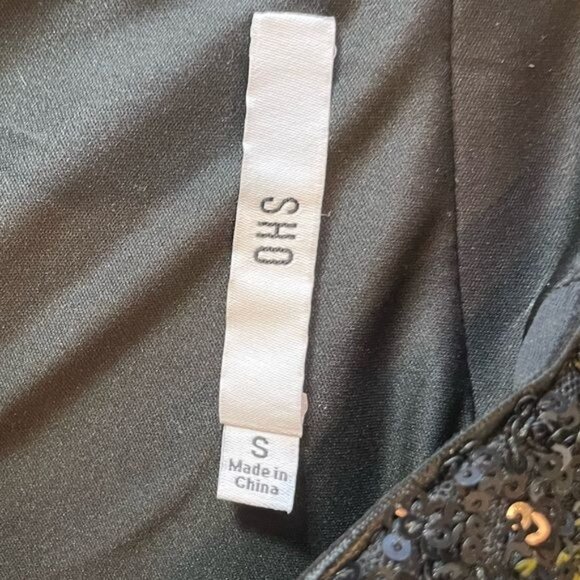 Sho By Tadashi Shoji Black Sequined Cutout Long Sleeve Dress NWT Size Small - Picture 11 of 16